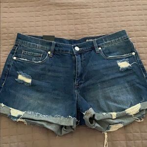 Distressed Denim Shorts